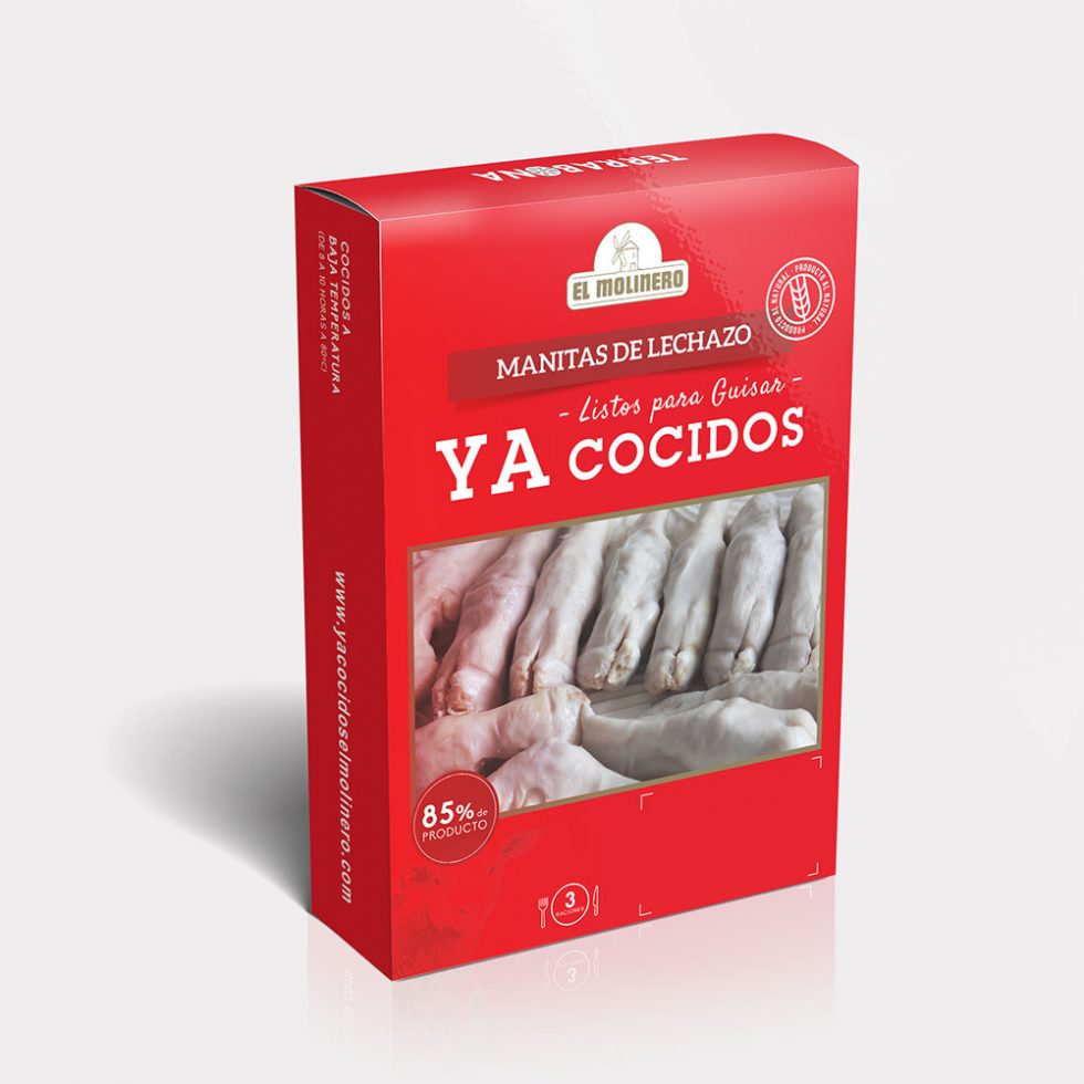 Manitas de lechazo. Listas para guisar. Ya Cocidos El Molinero.