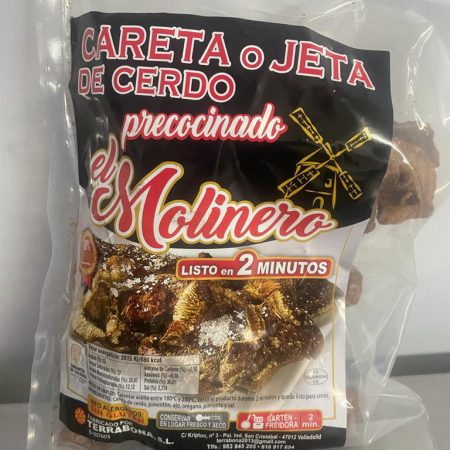 Careta o jeta de cerdo precocinada