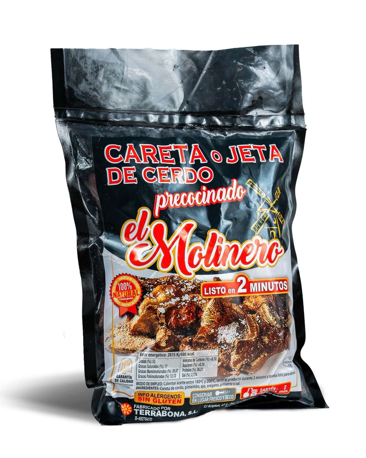Careta o Jeta de Cerdo El Molinero. Producto precocinado. Disponible en nuestra tienda online.